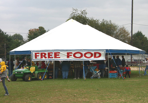 38' x 62' oval tent 
